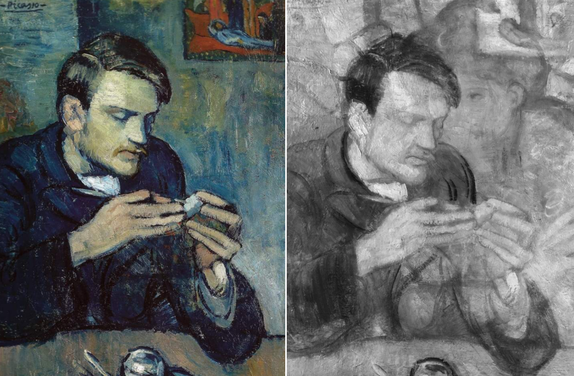 Descubrieron retrato inédito de Picasso oculto durante más de un siglo bajo una de sus pinturas