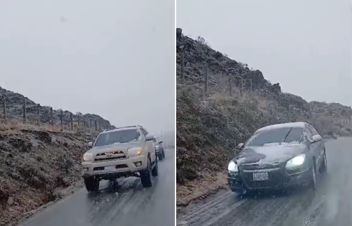 VIRAL: merideños y temporadistas celebraron sorpresiva nevada en el Pico El Águila