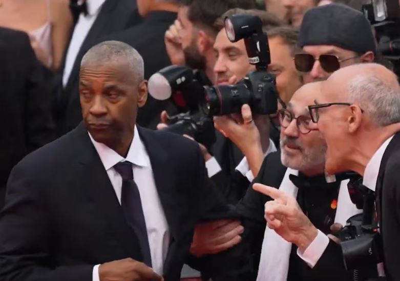Experto en lectura de labios reveló lo que gritó Denzel Washington a un fotógrafo en Cannes
