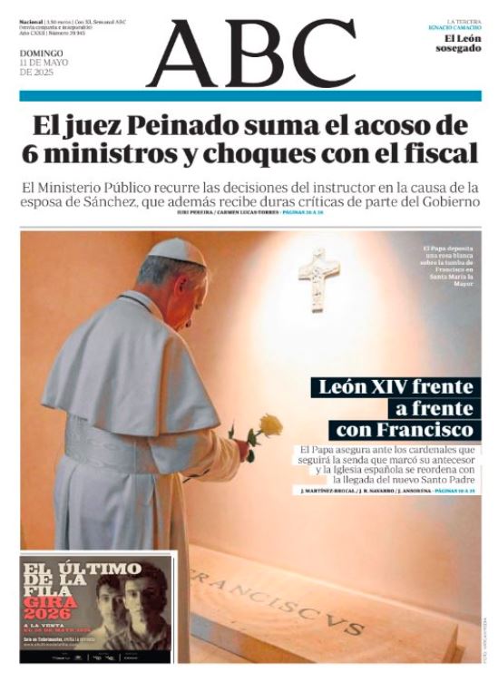 Portadas de la prensa internacional de este domingo 11 de mayo de 2025