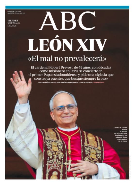 Portadas de la prensa internacional de este viernes 9 de mayo de 2025