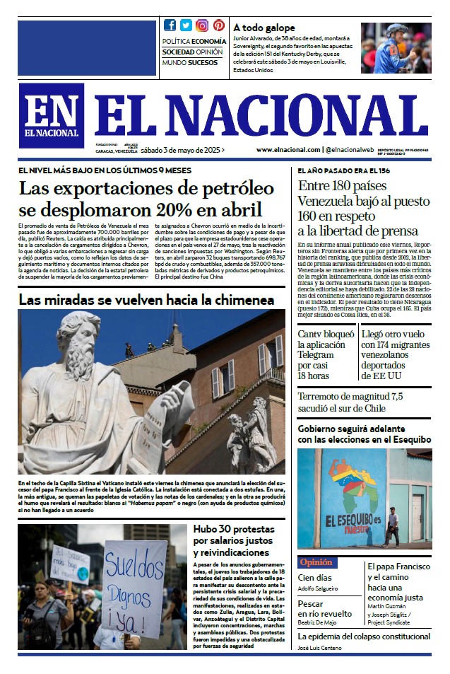 Portadas de este sábado 3 de mayo de 2025