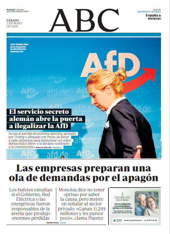 Portadas de la prensa internacional de este sábado 3 de mayo de 2025